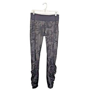 Lululemon Womens Speed Leggings Brisk Bloom Floral Sz 8 Pockets Yoga Workout